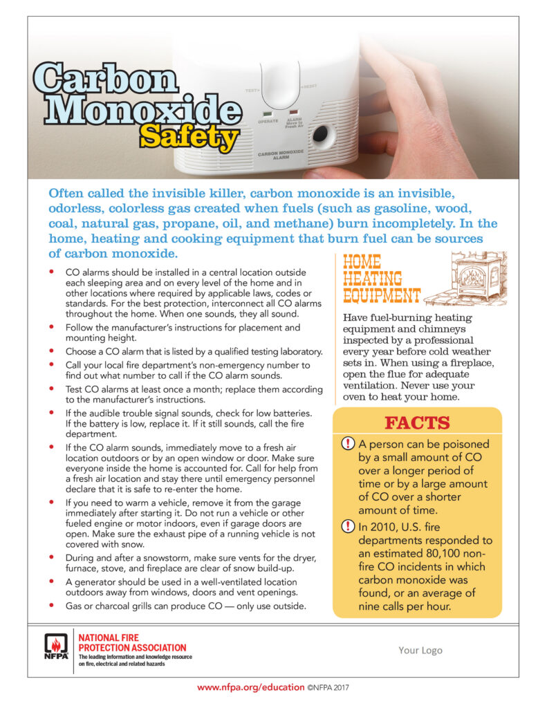 Carbon Monoxide Safety Tips List