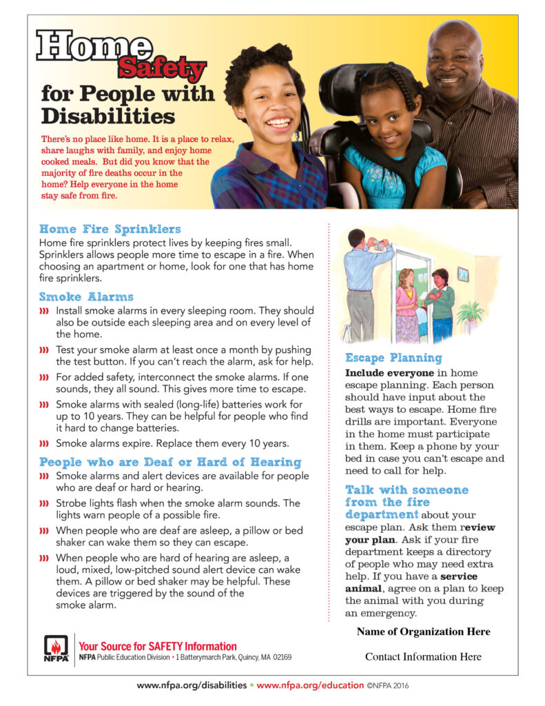 Disability Safety Tips Sheet
