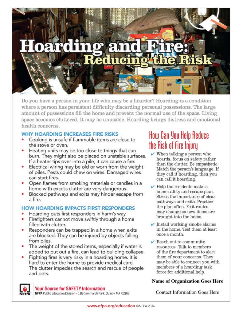 Hoarding Safety Tips Sheet